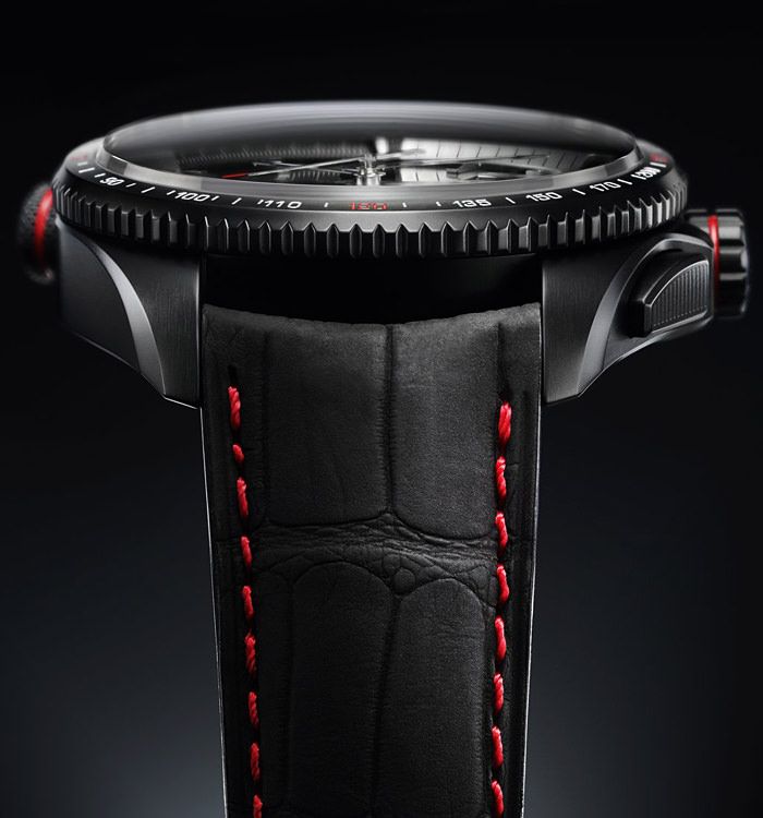 TAG Heuer Carrera Calibre 16 Automatic 41mm Watch Mens Black Alligator  Chronograph