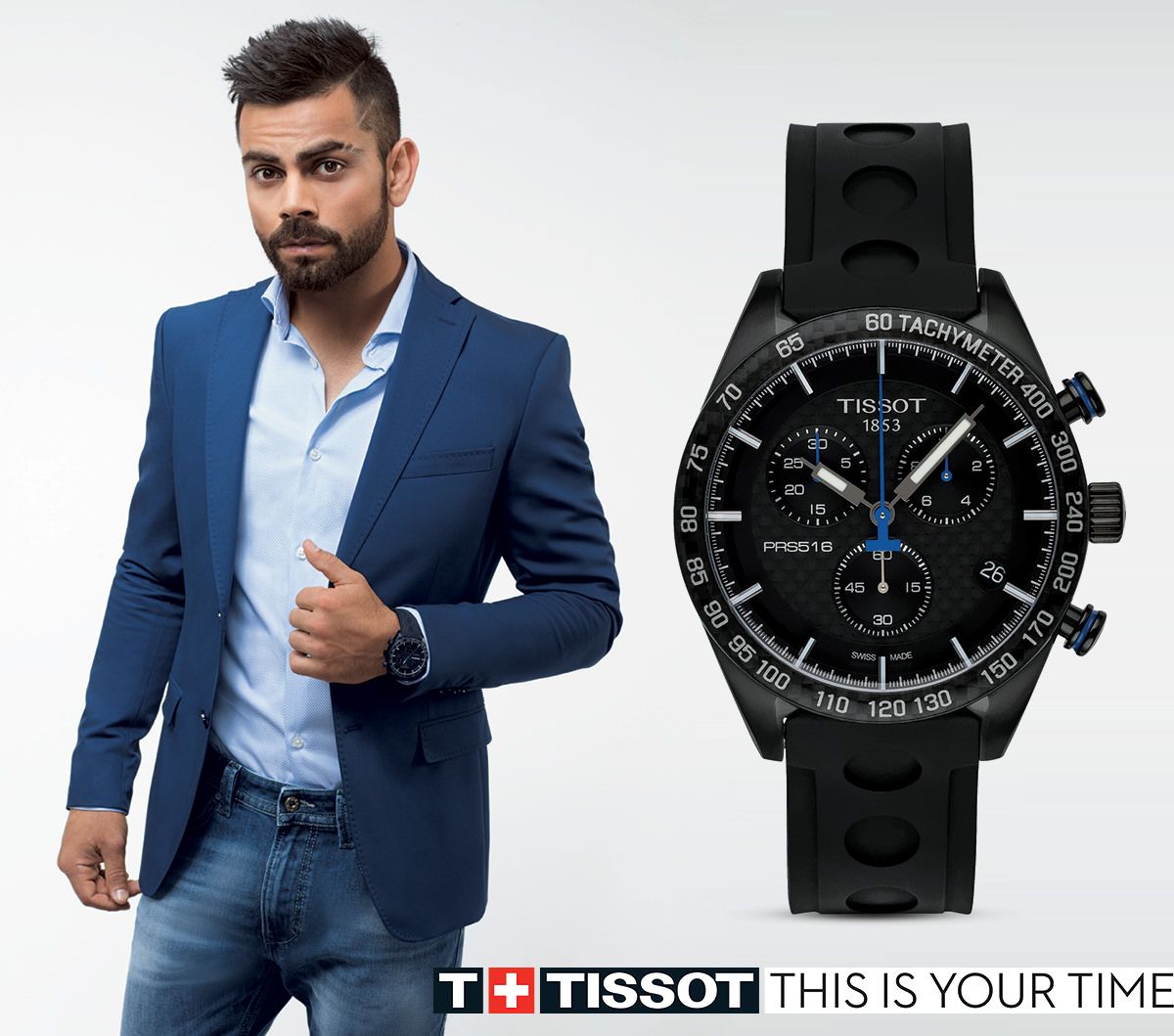Virat Kohli with Tissot PRS Watch