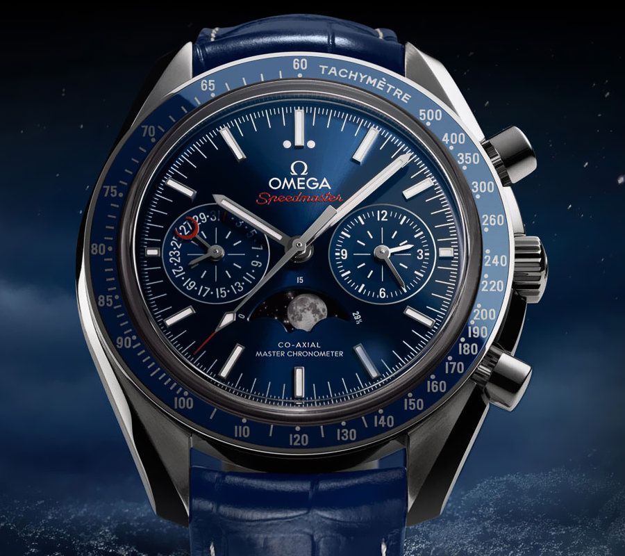 omega speedmaster co axial moonphase