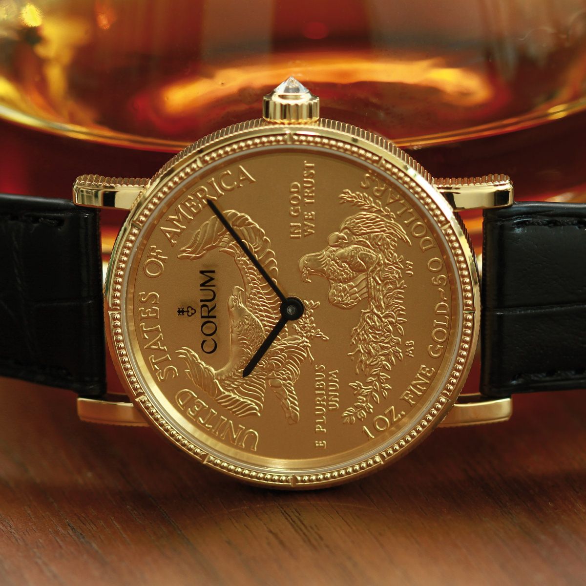 cartier gold coin watch
