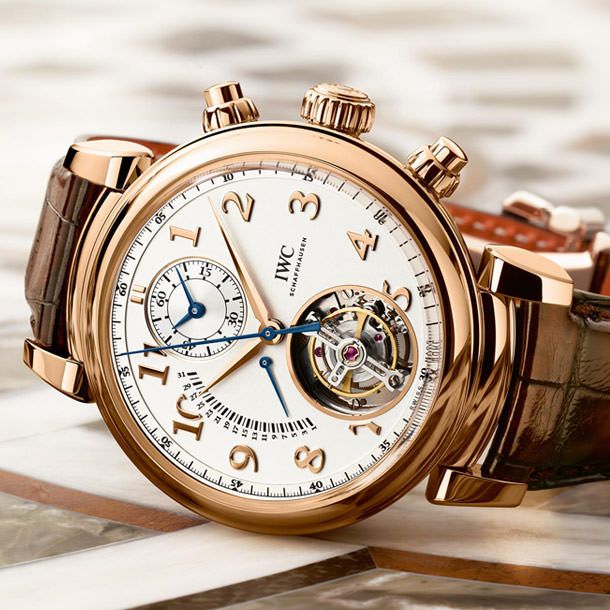 Review The IWC Da Vinci Tourbillon Retrograde Chronograph Gold Watch