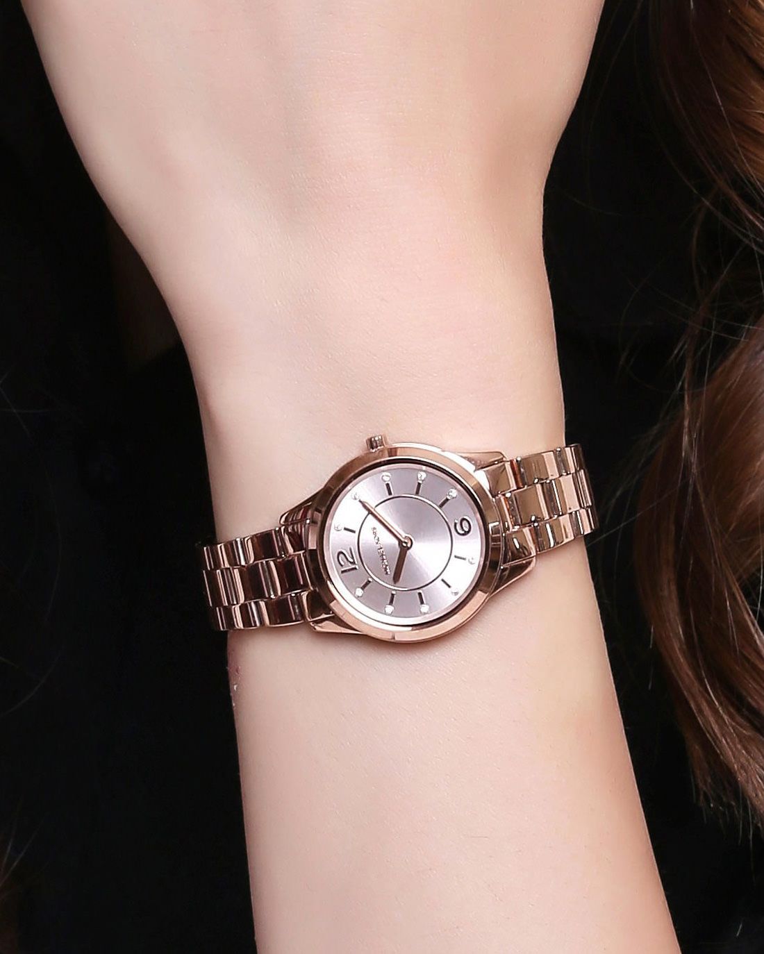 Gold plated clearance watch for ladies