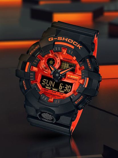 G shock watches cheap orange and black