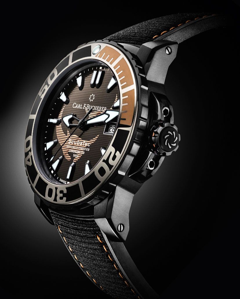 Carl f bucherer black on sale manta