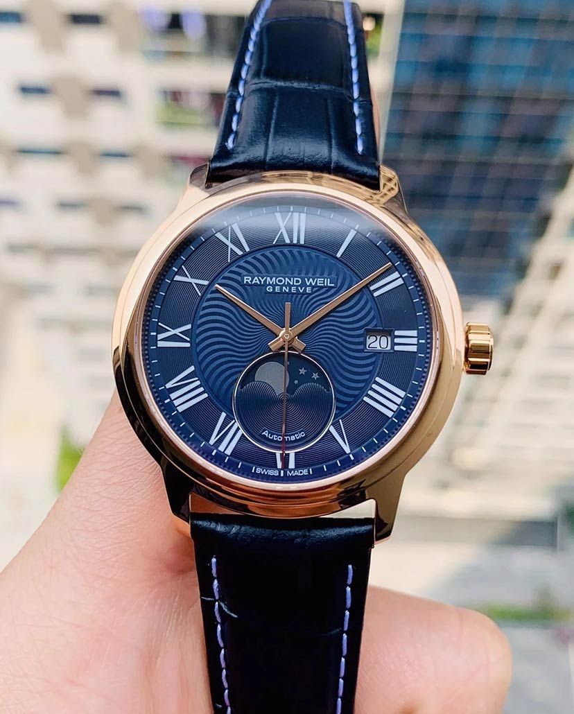 Mechanical moon sale phase watch