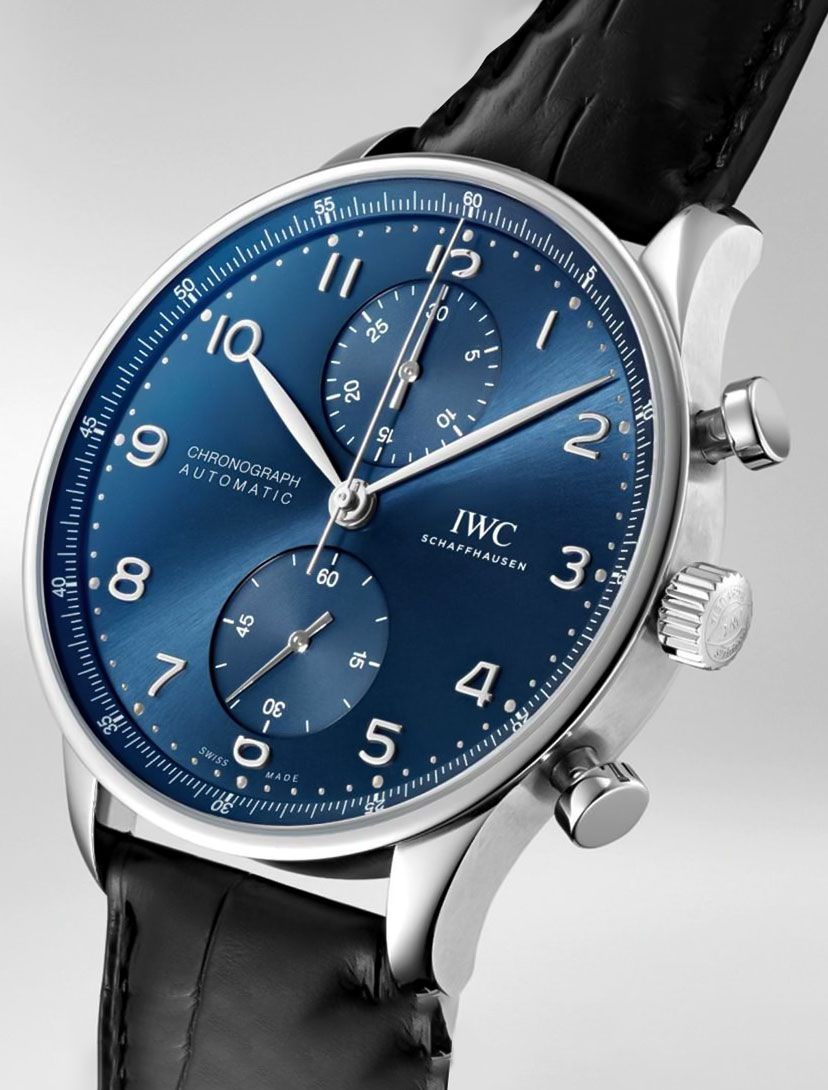 Chronograph on sale blue dial