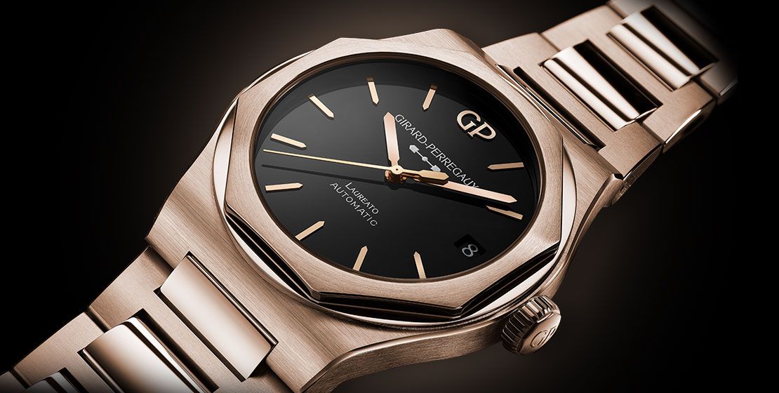 Introducing The Girard Perregaux Laureato Pink Gold & Onyx Dial