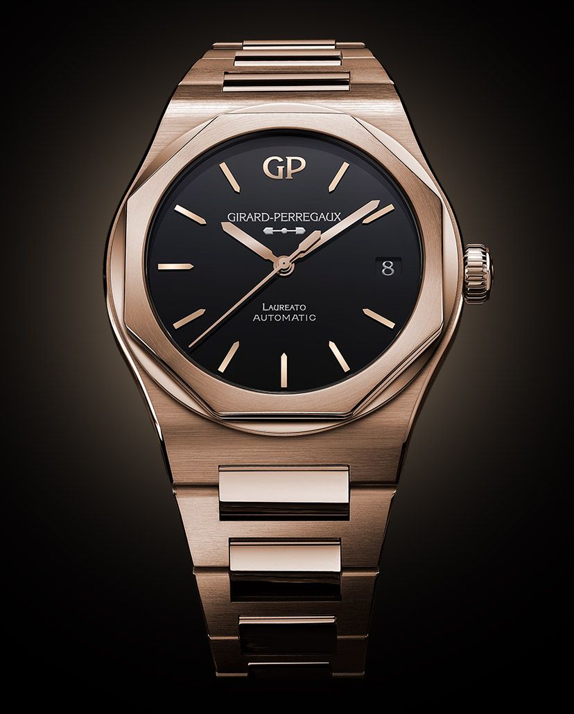 Introducing the Girard Perregaux Laureato Pink Gold Onyx Dial