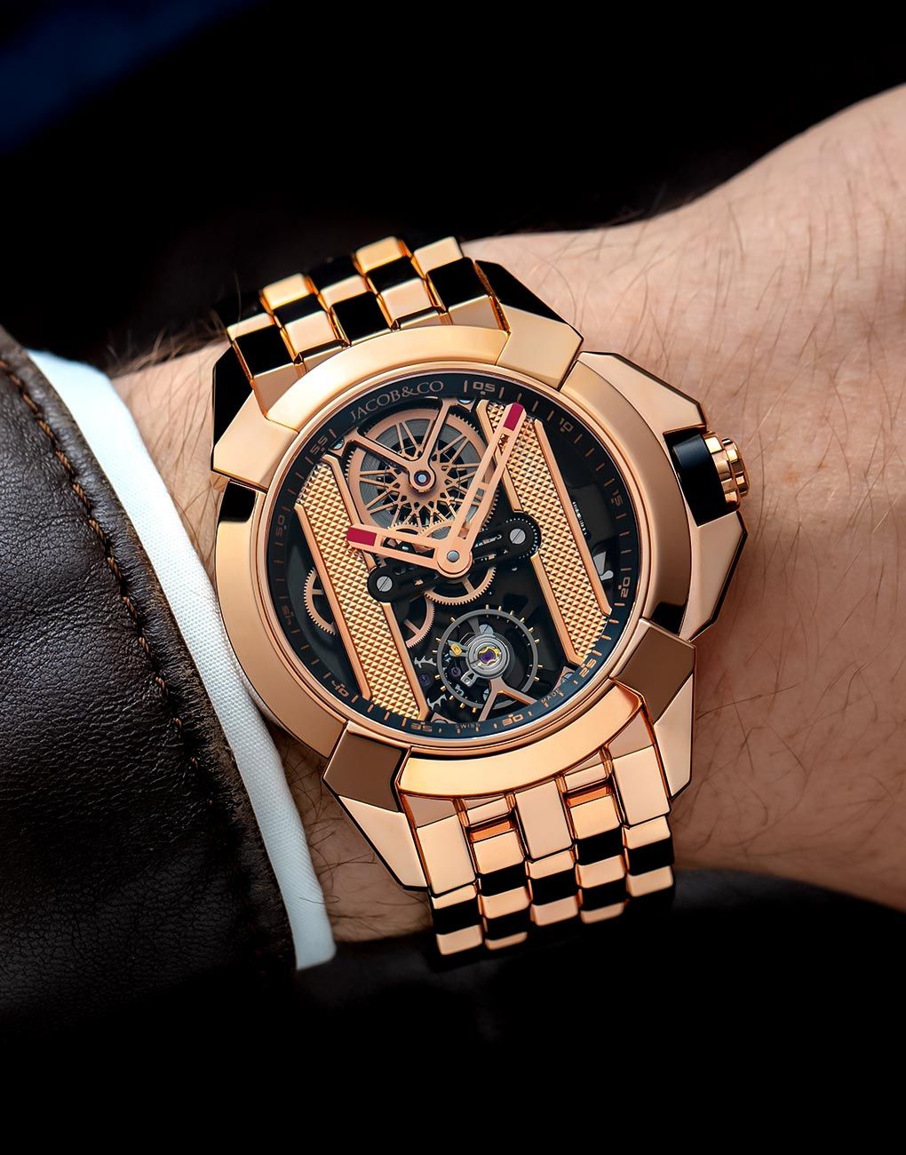 Streamlined X Jacob Co. s Epic X Skeleton Watch