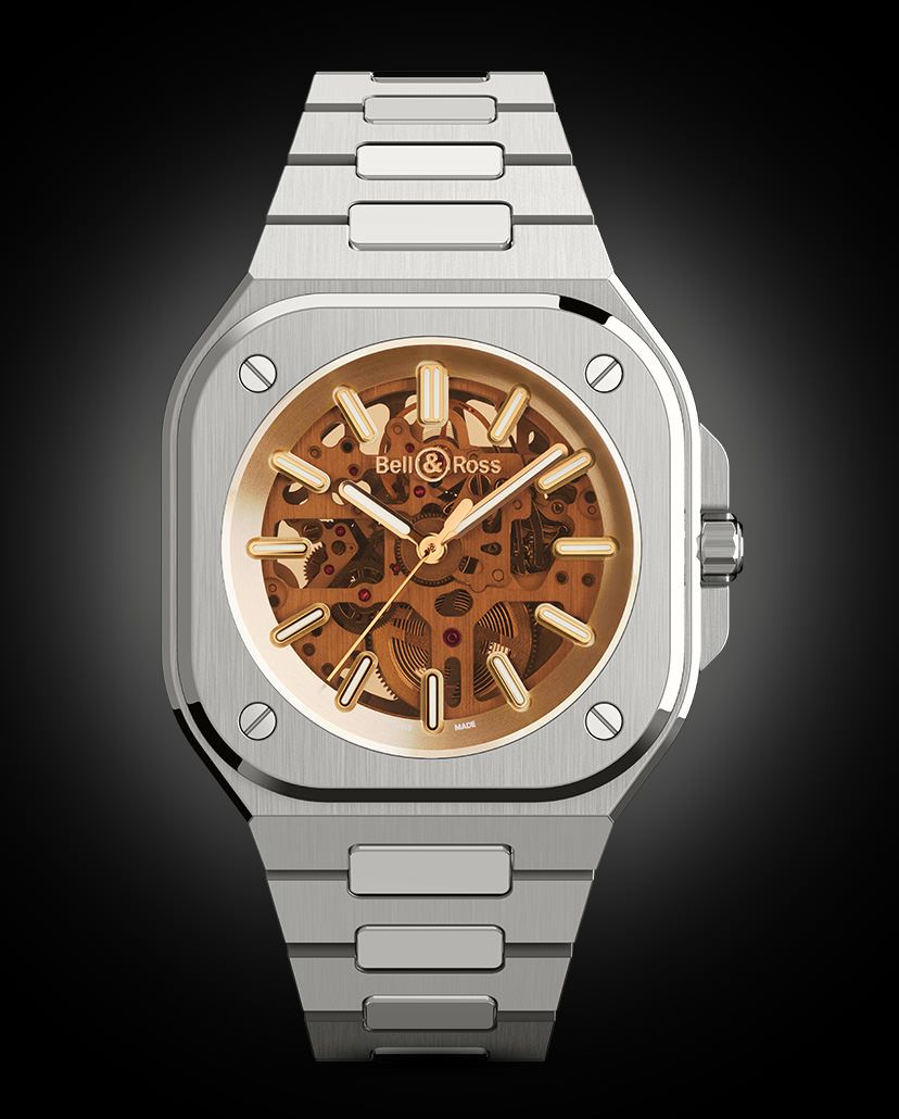 Presenting Bell Ross BR 05 Skeleton Golden With A Steel Case