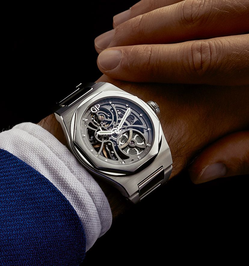 Presenting The Girard Perregaux Laureato Skeleton In Steel And Gold