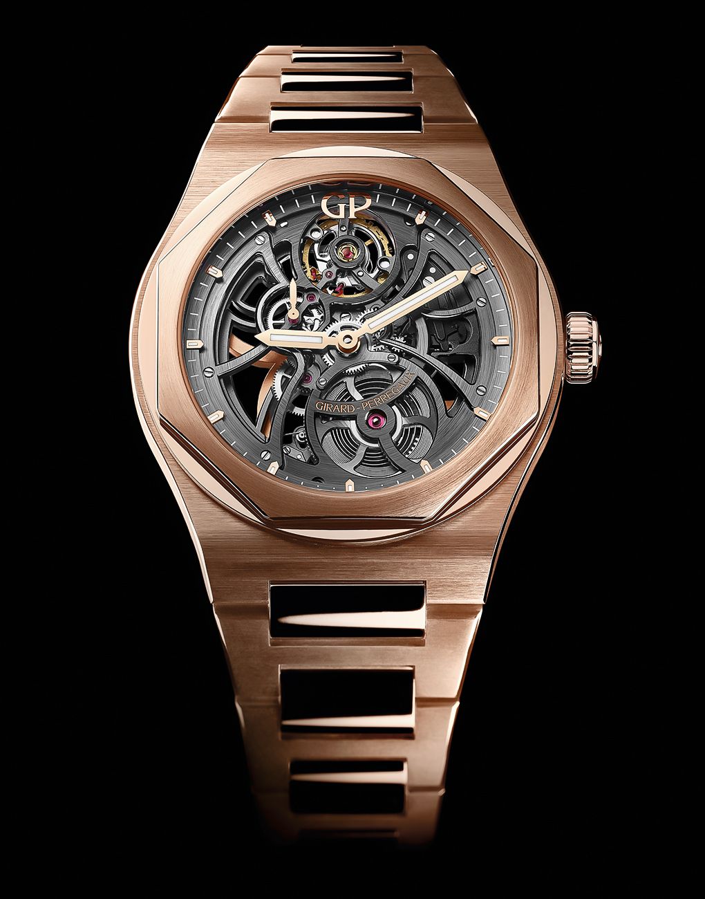 Presenting The Girard Perregaux Laureato Skeleton In Steel And Gold