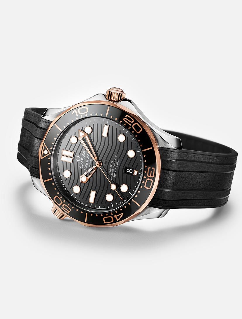 Omega seamaster outlet rose gold rubber