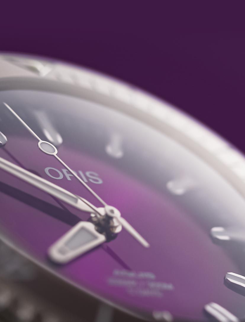 Oris Release The H lstein Edition Aquis Watch With A Deep Purple Dial