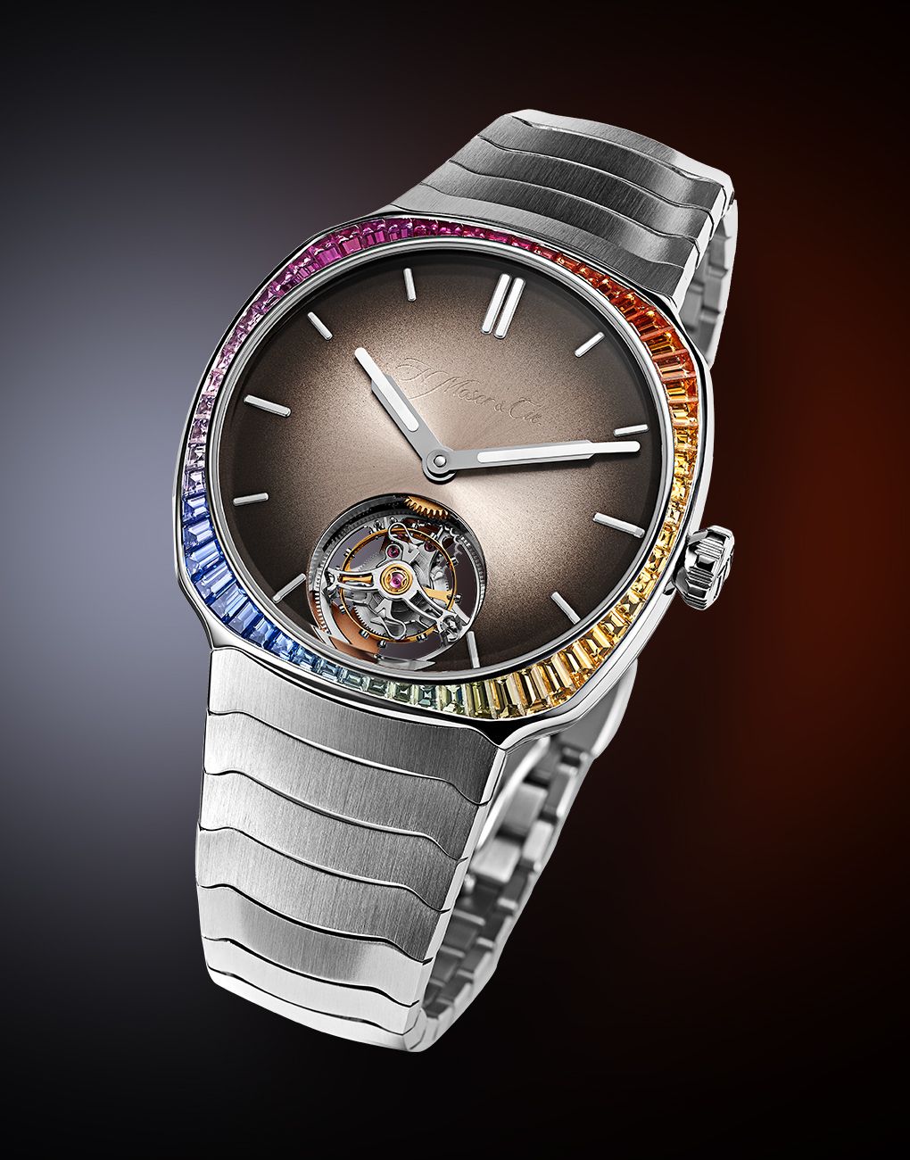 Presenting H. Moser Cie. s Streamliner Tourbillon Rainbow Timepiece