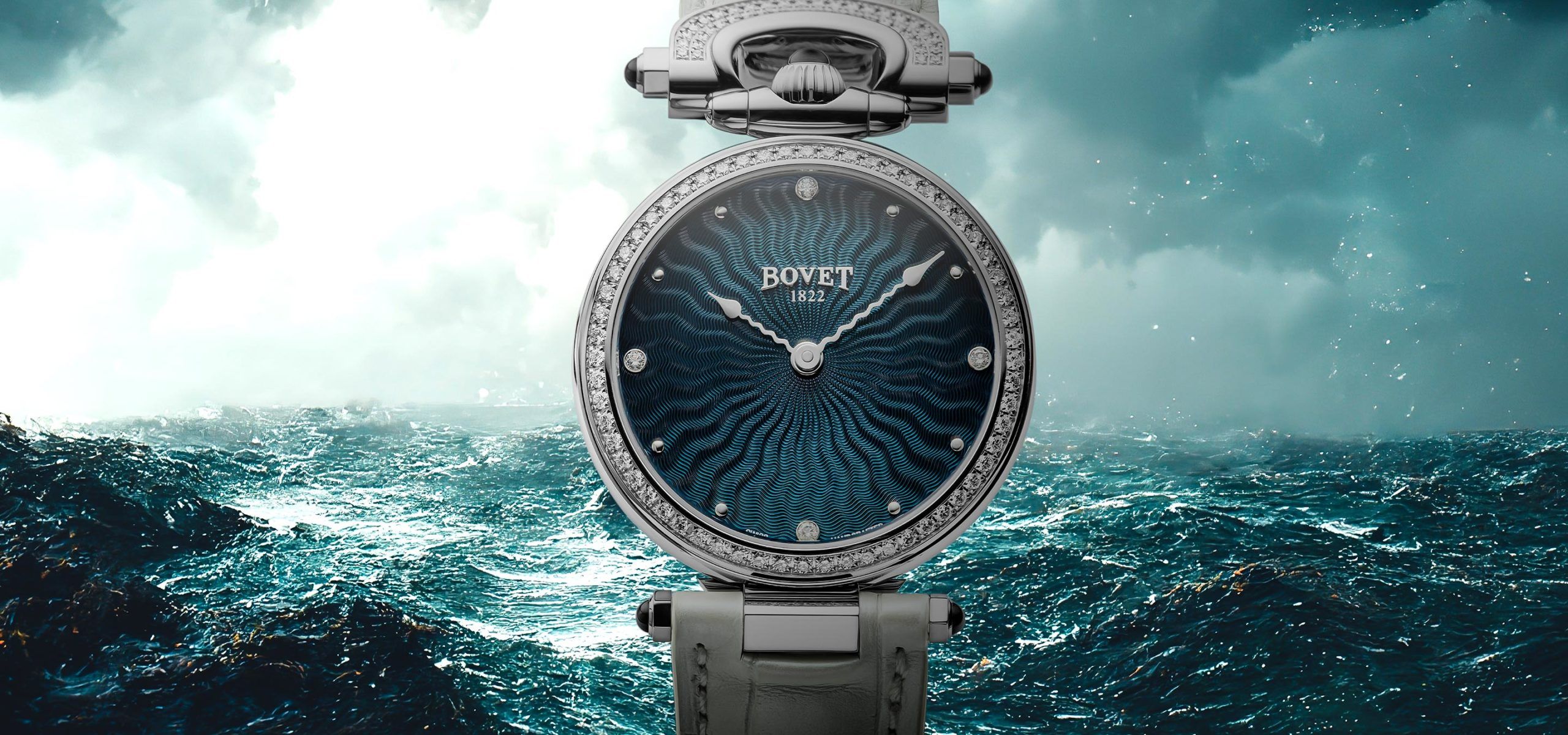 Two Faces Of The Sea: The Bovet Fleurier Miss Audrey Guilloché In Turquoise And Teal Blue