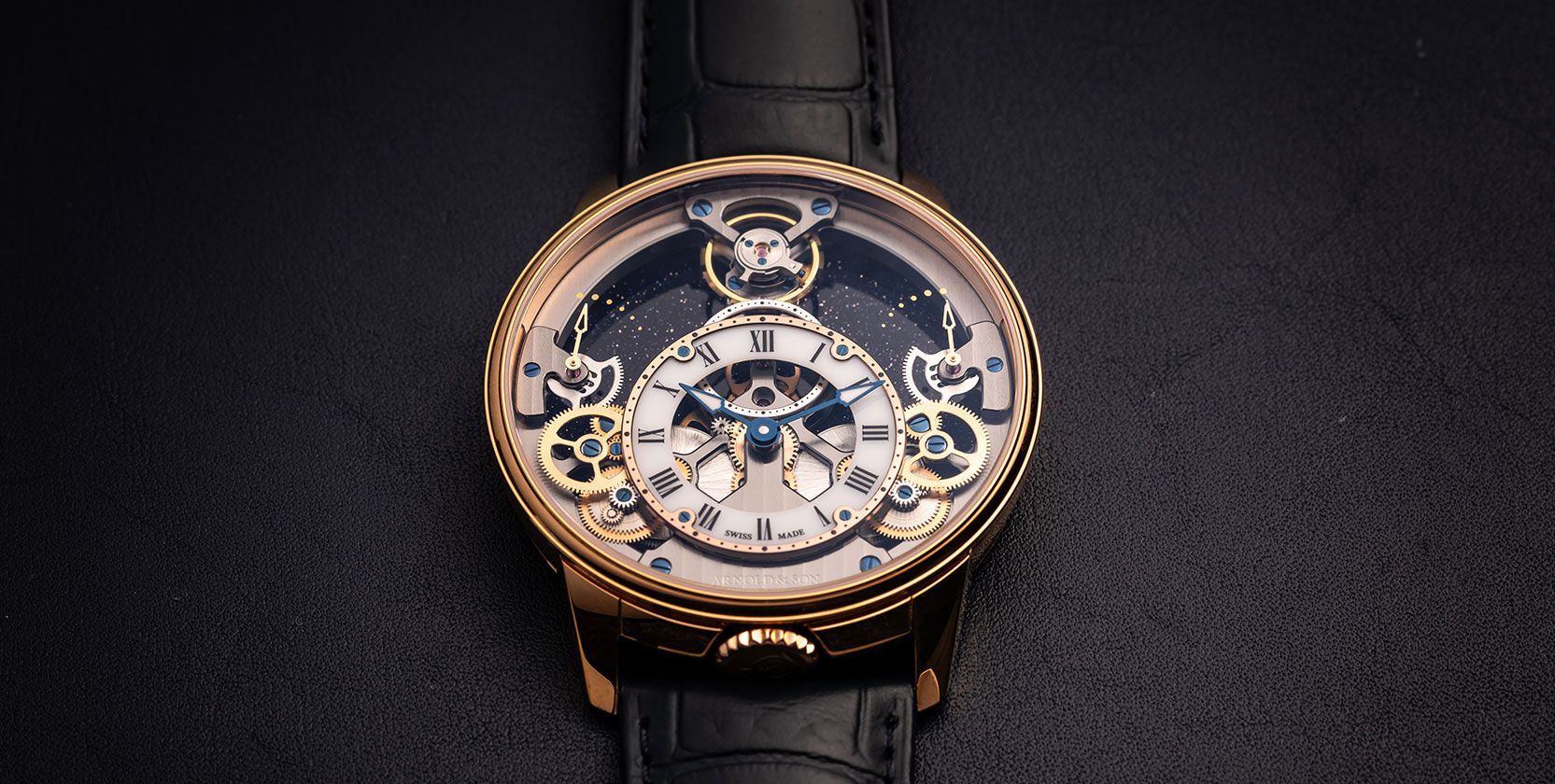 Presenting The Arnold & Son Time Pyramid 42.5 Red Gold
