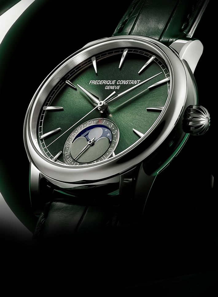 A Timeless Trio In Blue, White And Green: The Frederique Constant Classic Moonphase Date Manufacture