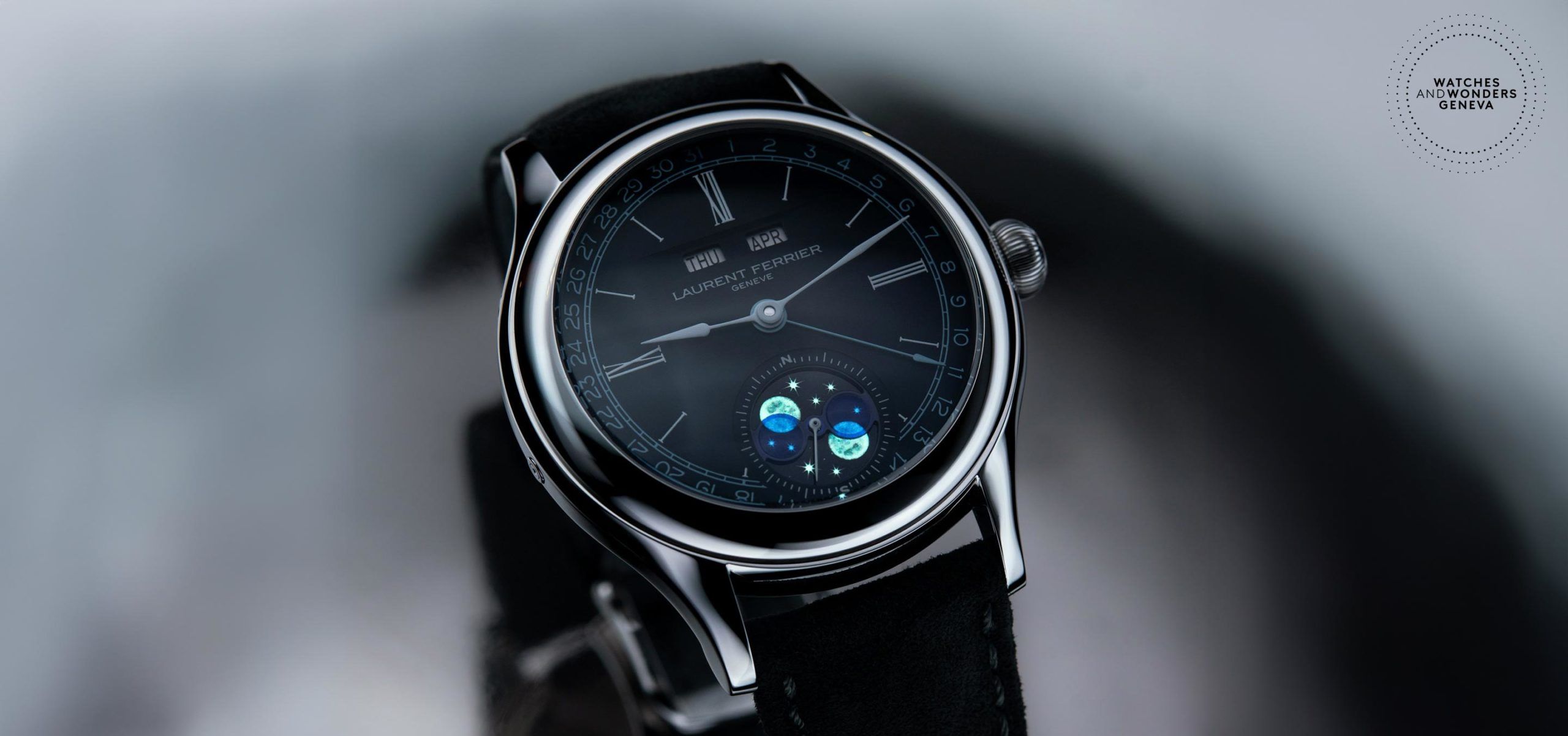 Classic Moon Blue And Silver: Laurent Ferrier Forays Into Moon Phase Complication