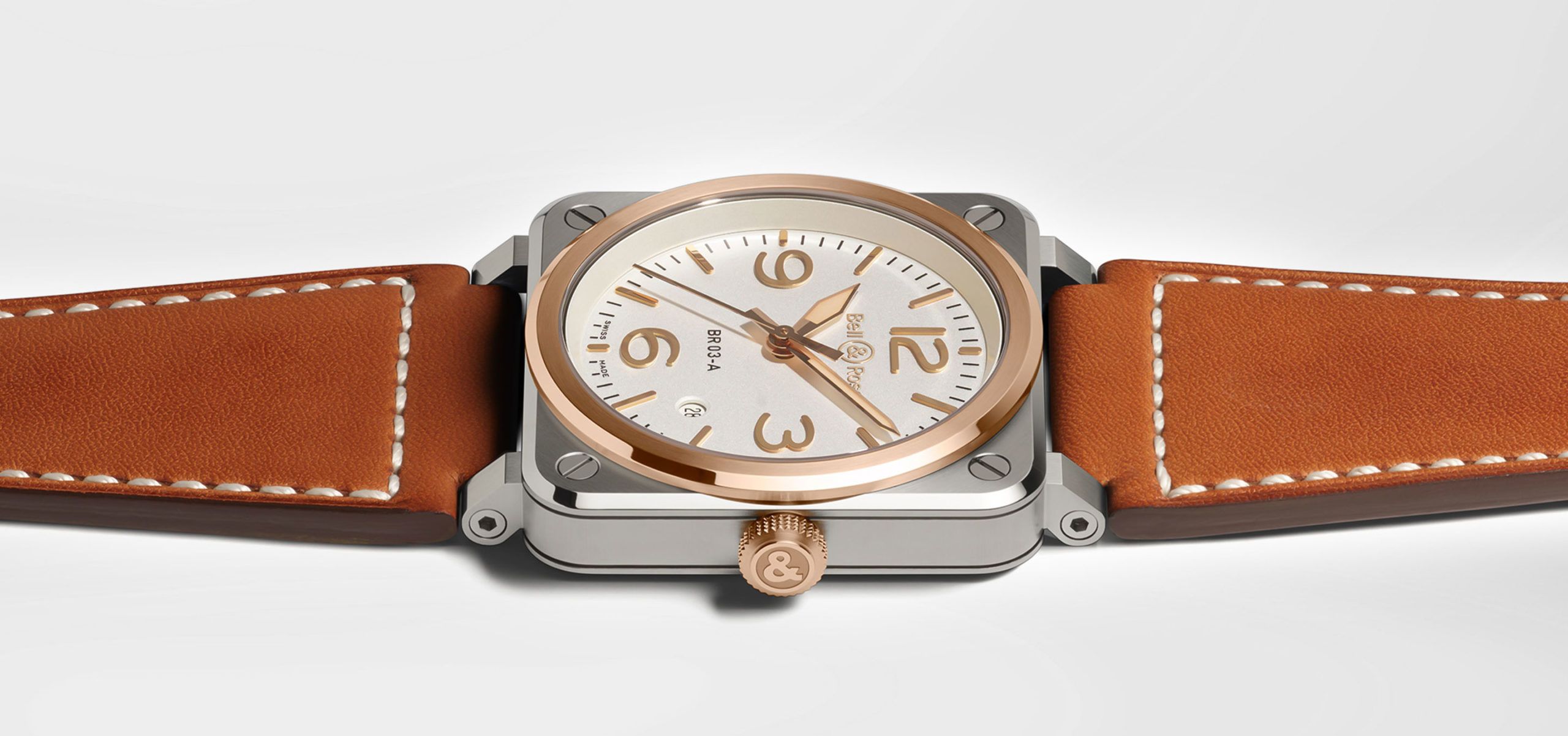 Instrument Re-Interpretation: The New BR 03 White Steel & Gold by Bell & Ross