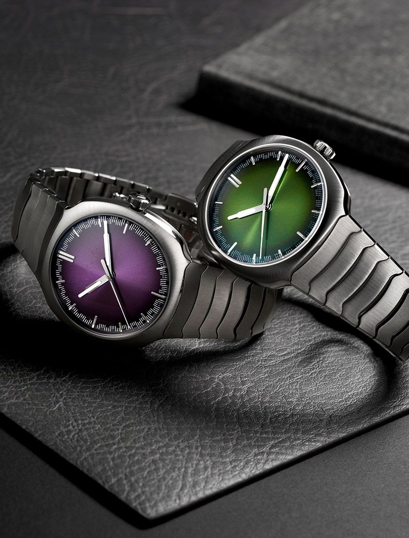 H. Moser Streamliner Centre Seconds Matrix Green And Purple Haze