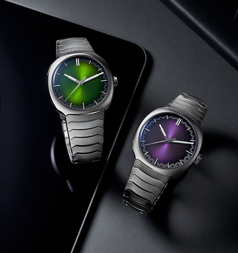 H. Moser Streamliner Centre Seconds Matrix Green And Purple Haze