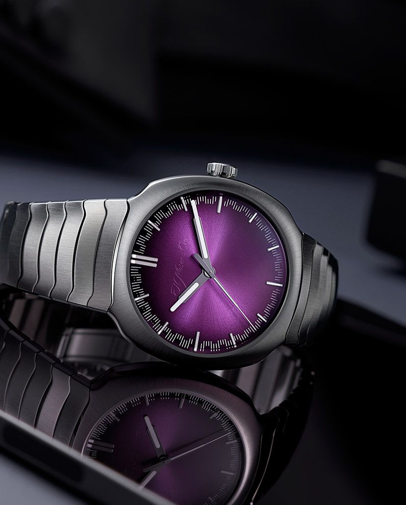 H. Moser Streamliner Centre Seconds Matrix Green And Purple Haze