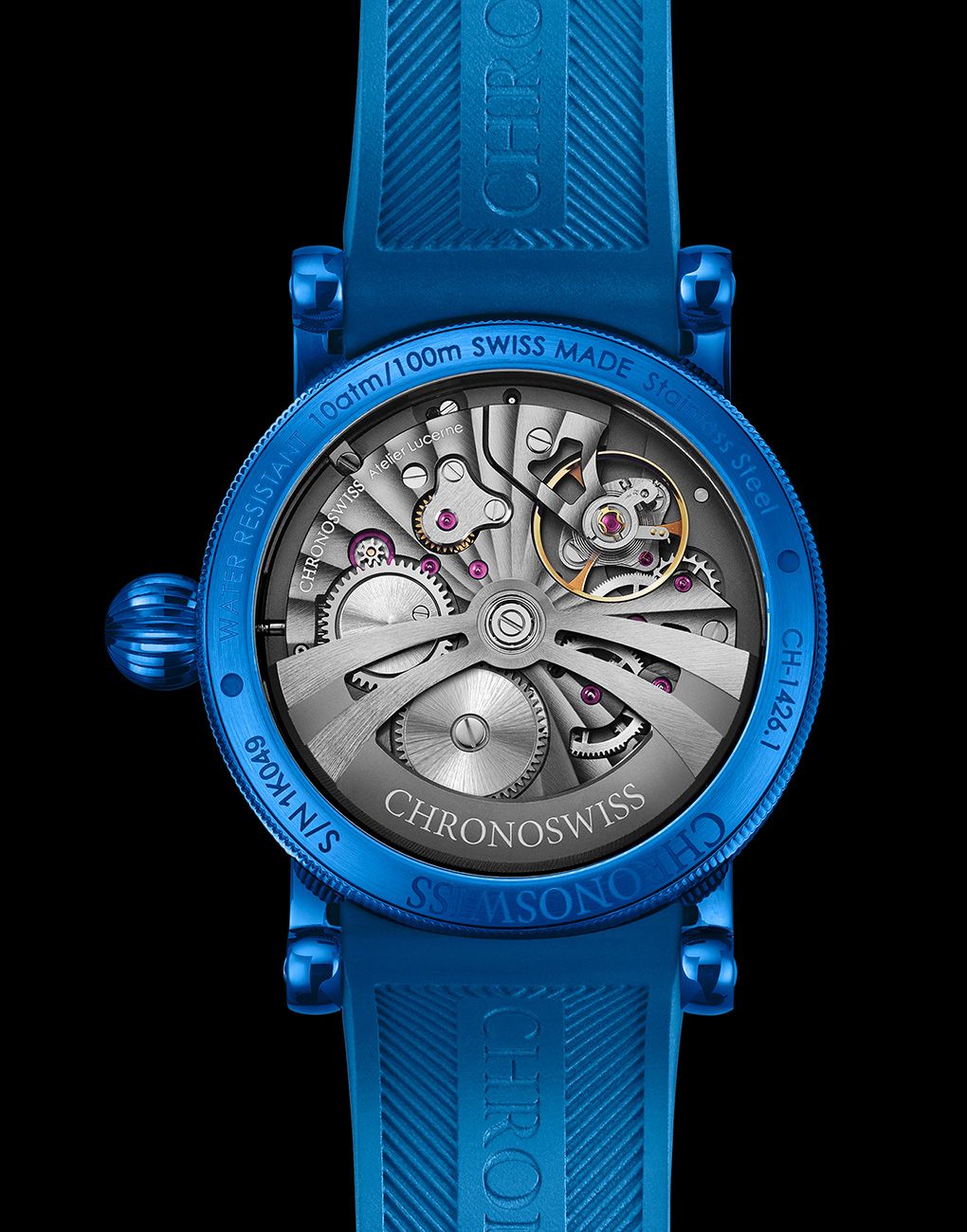 Chronoswiss Delphis Sub Zero regulator watches blue watches silver dial