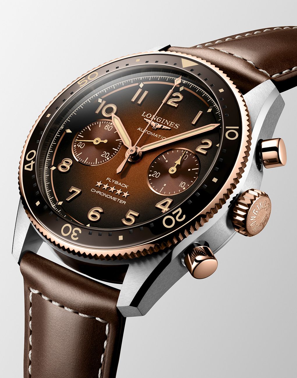 Longines Spirit Flyback With Gold