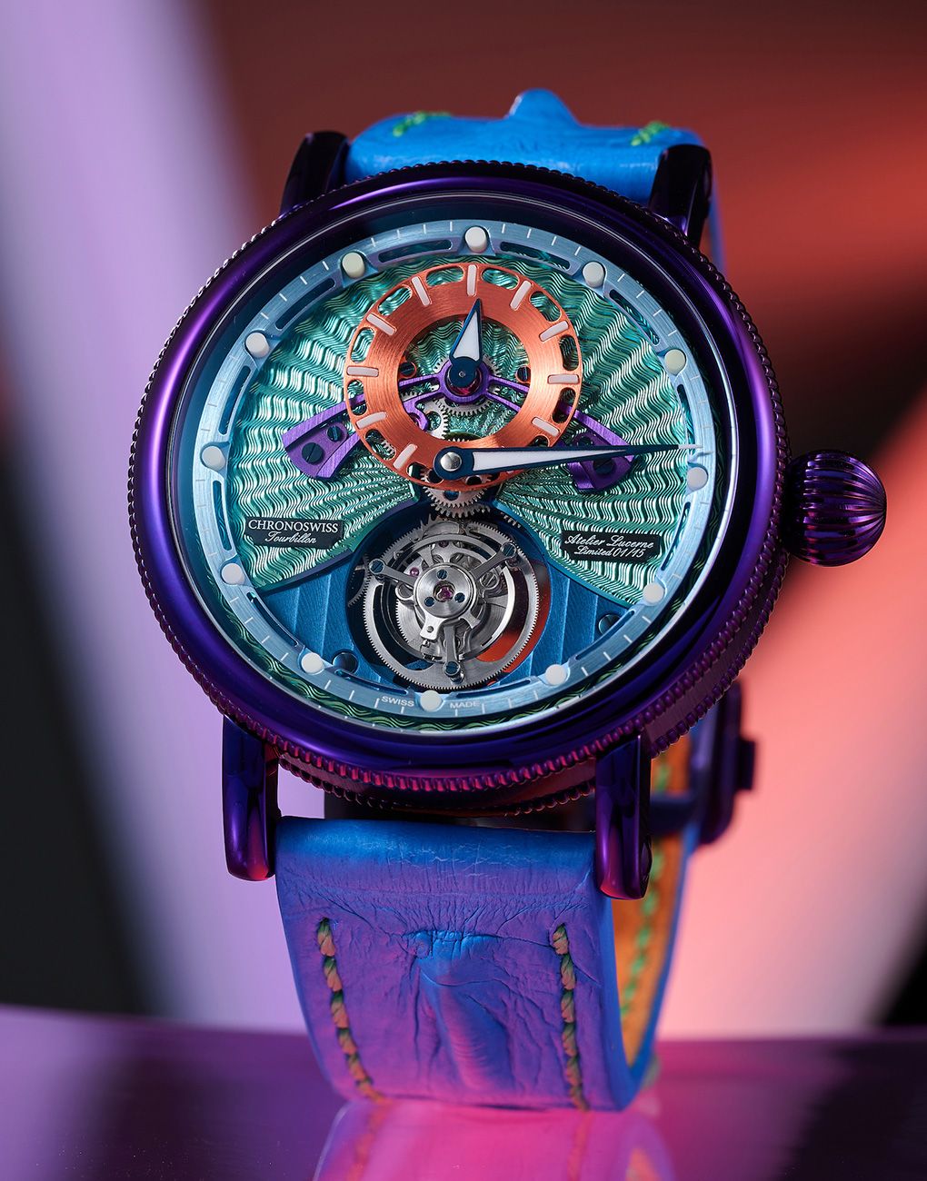 Chronoswiss Open Gear Flying Tourbillon Psycho Regulator watches colourful watches