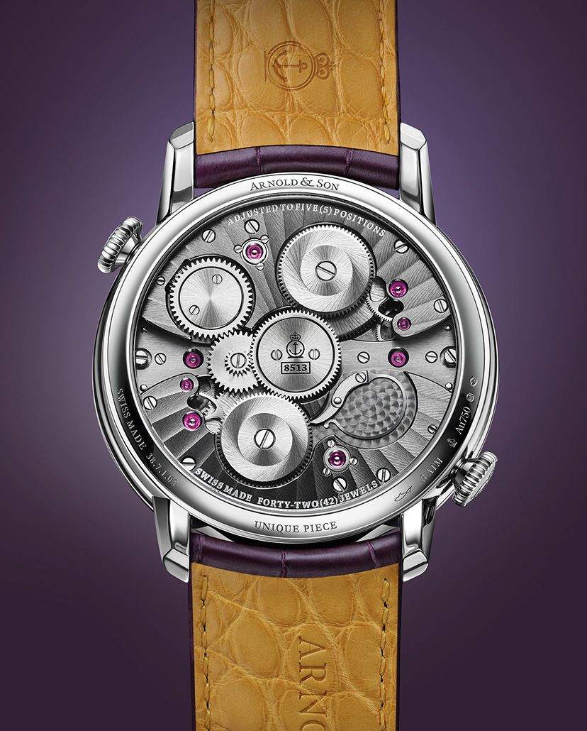 Arnold & Son Double Tourbillon White Gold Charoite Edition