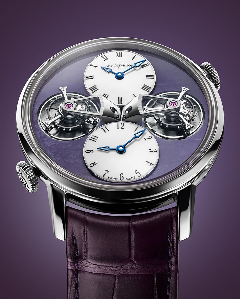 Arnold & Son Double Tourbillon White Gold Charoite Edition