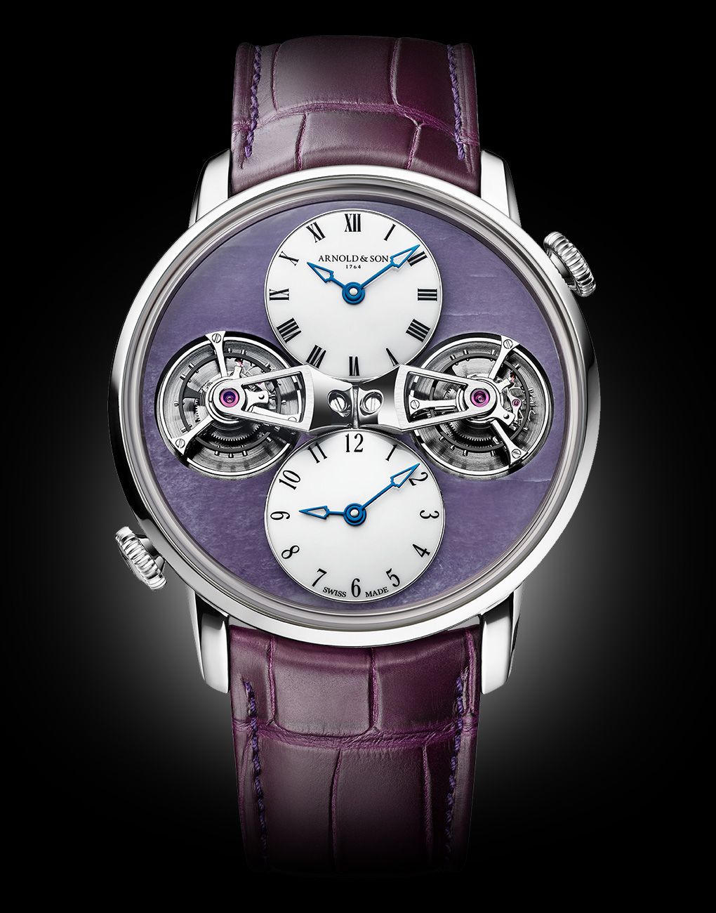 Arnold & Son Double Tourbillon White Gold Charoite Edition