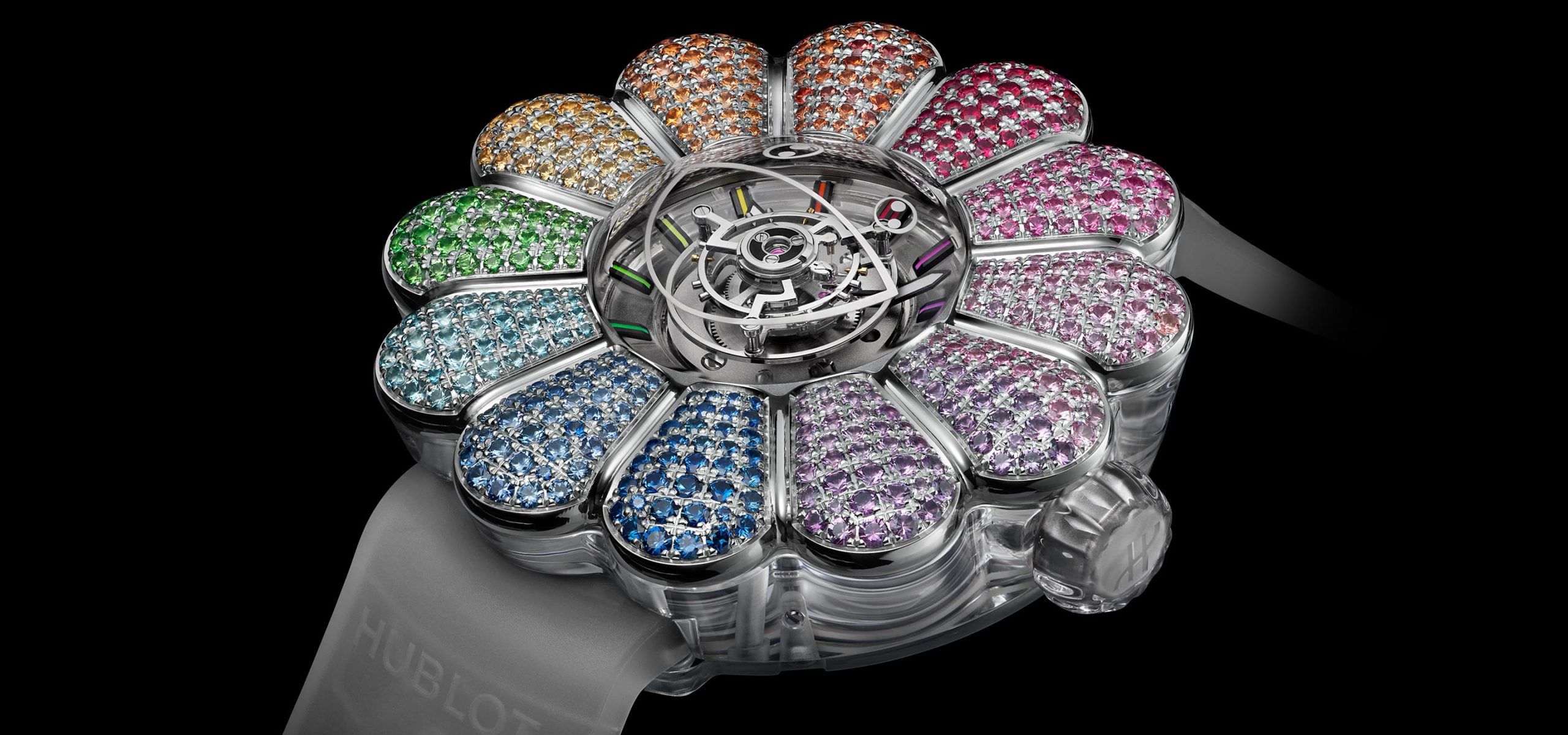 A Sparkling, Multicolour Bouquet: Hublot MP-15 Takashi Murakami Tourbillon Sapphire Rainbow