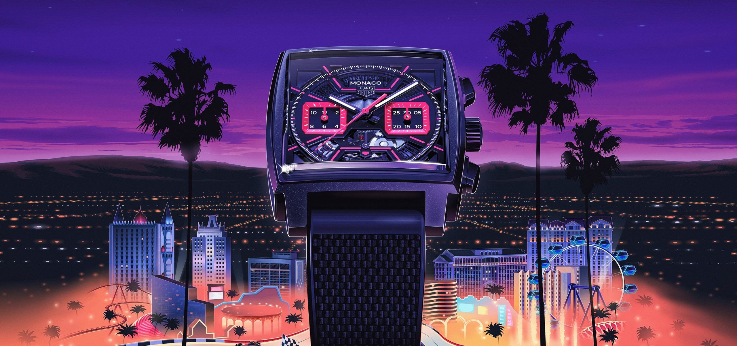 Desert Kaleidoscope: The Bold New TAG Heuer Monaco Chronograph Las Vegas Edition