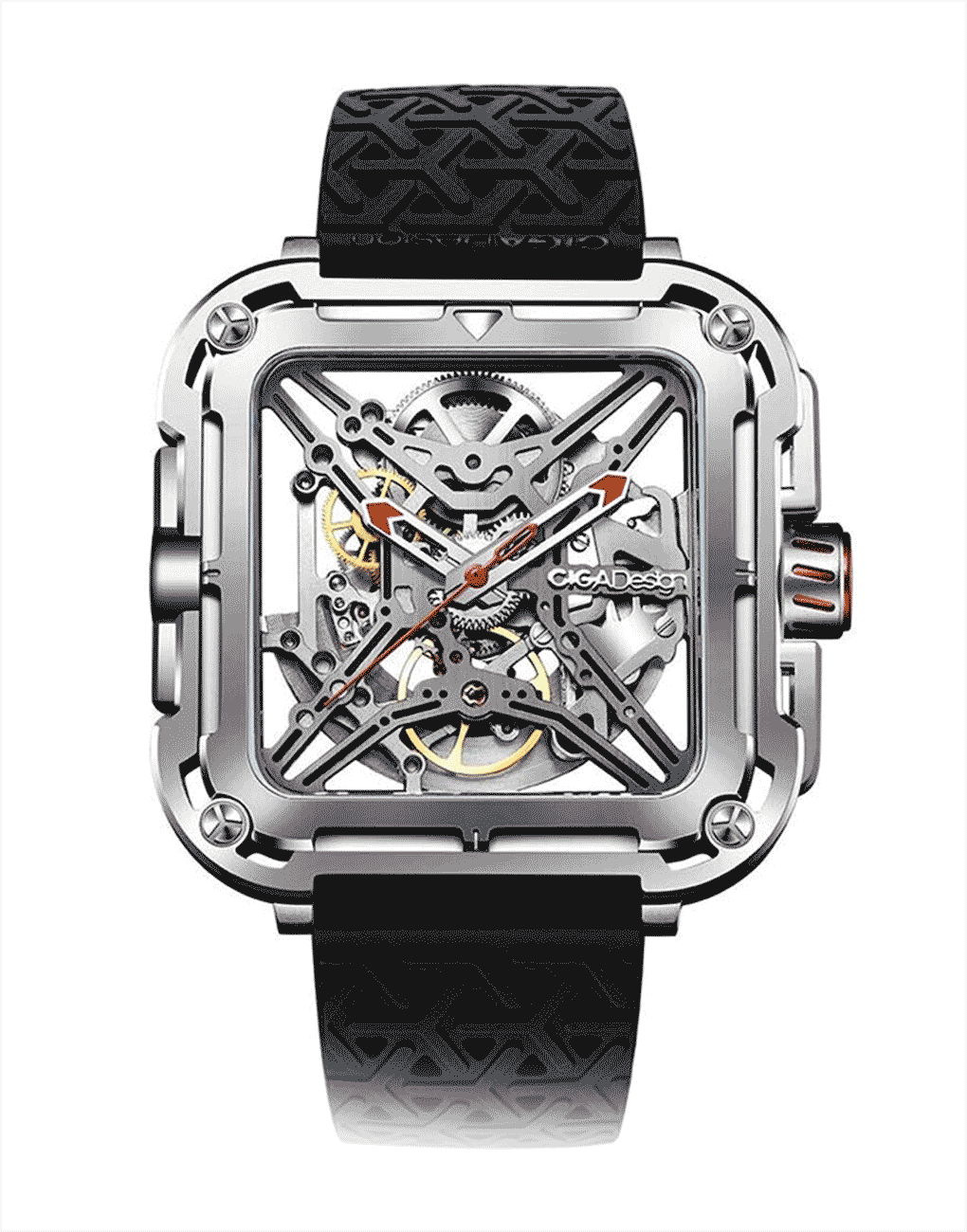 CIGA Design Series X Gorilla titanium watches square watches skeleton dials