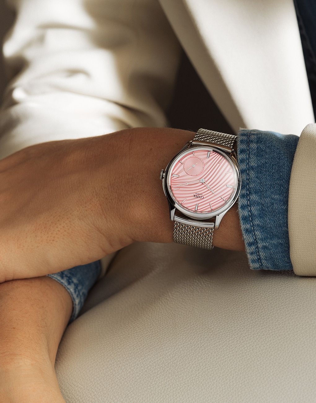 Czapek Promenade Plisse watches and wonders 2025 small seconds pink dial watches