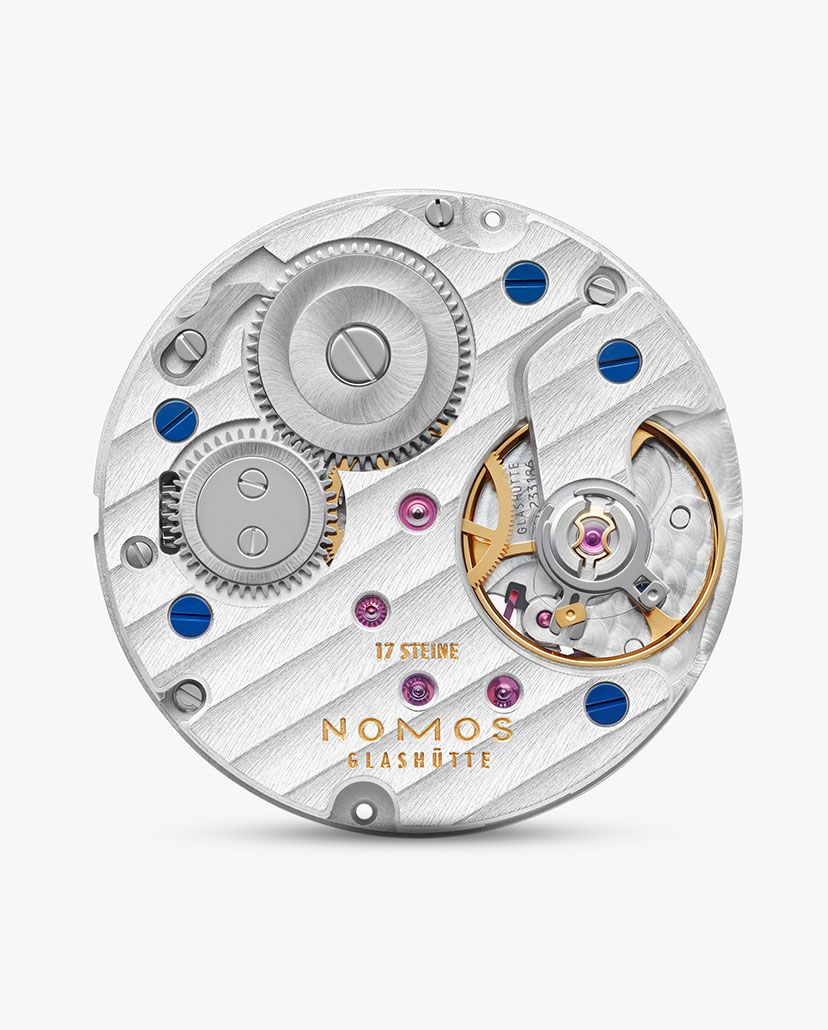 Nomos Metro 33 Alpha Calibre movement finish