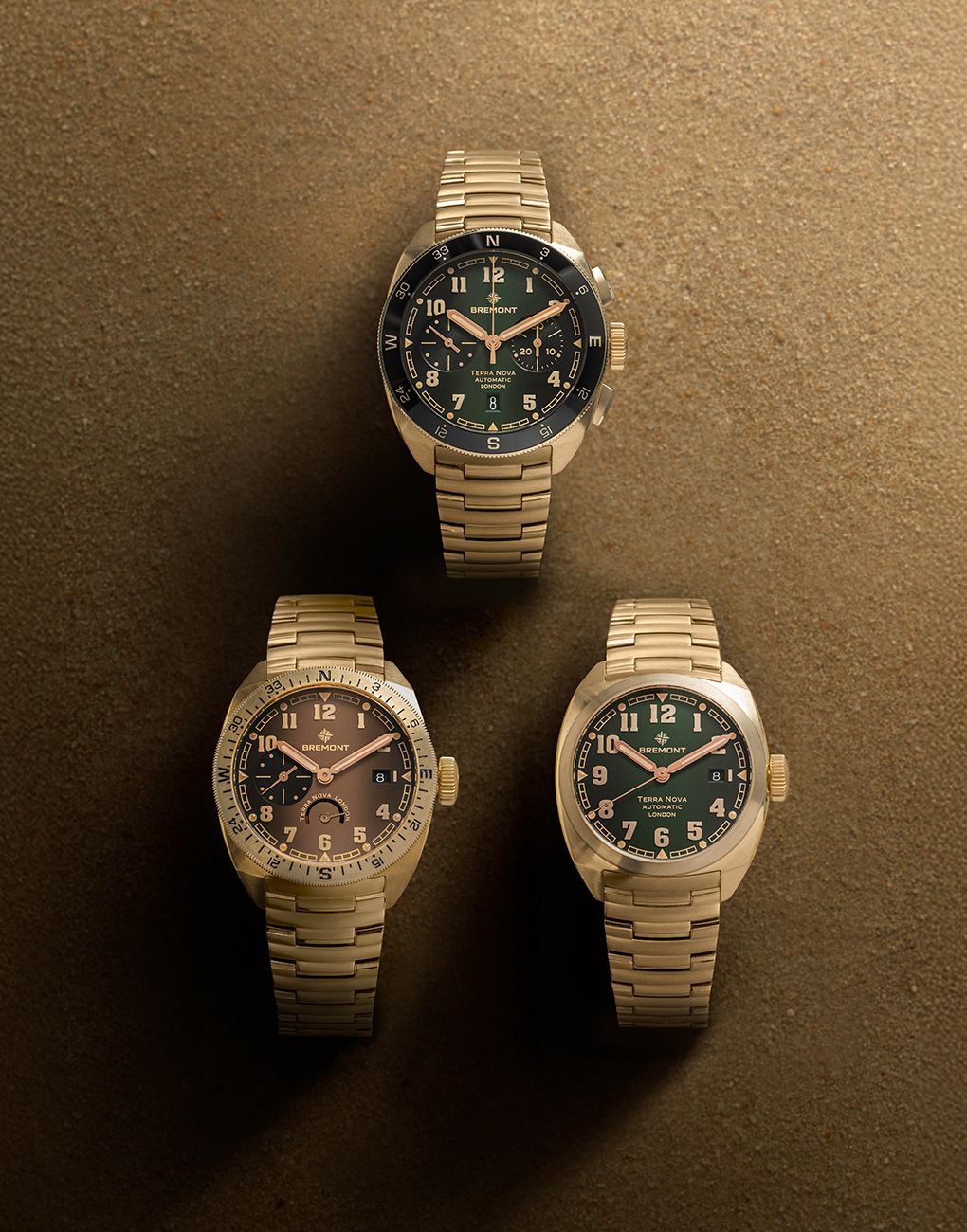 Trend watch 2025 trends predictions colours skeleton dials chronograph watches green pink mocha mousse salmon bronze cushion jewelled Bremoint bronze