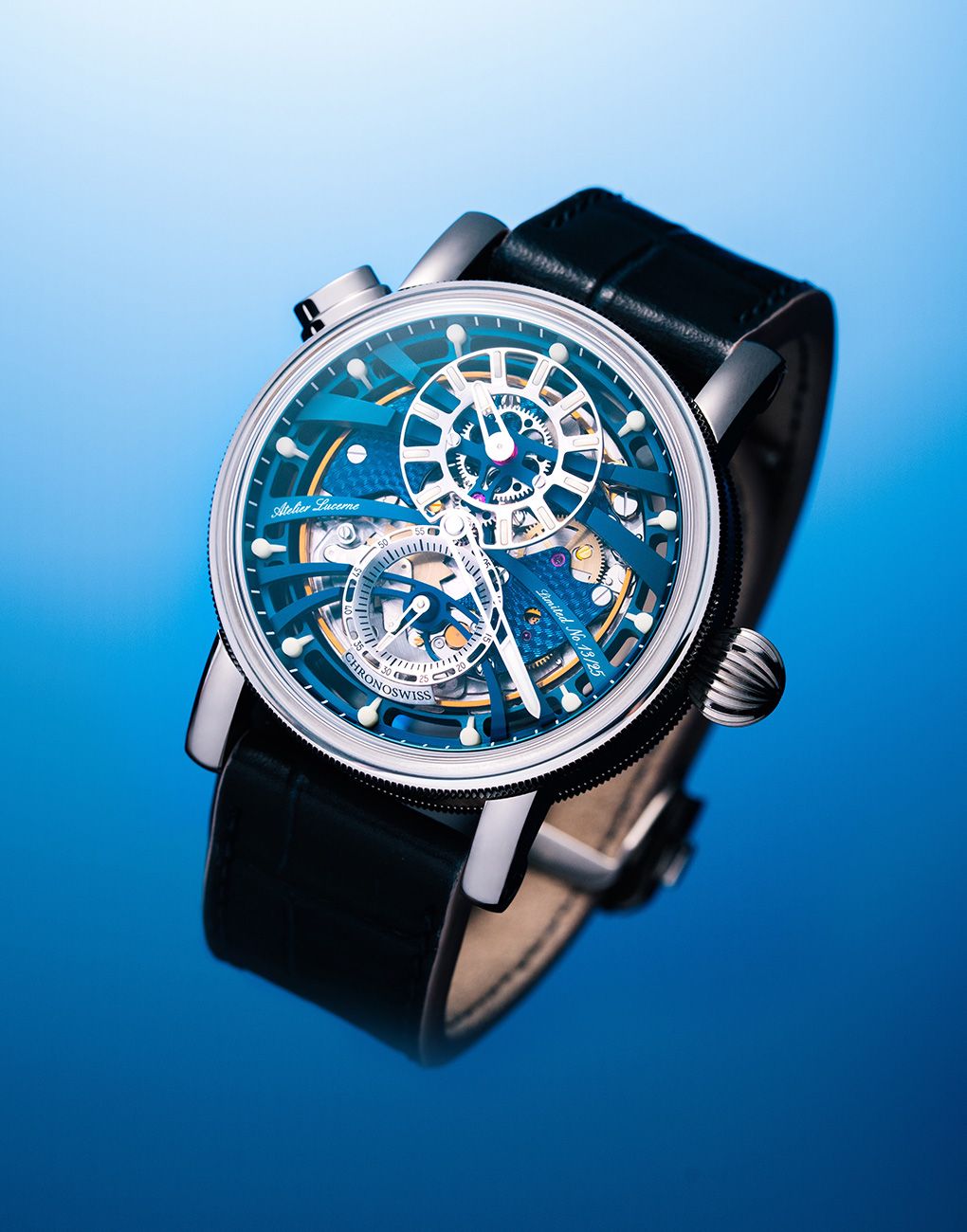 Chronoswiss Q-Repeater Blue Note minute repeater watches regulator watches skeleton dials titanium watches