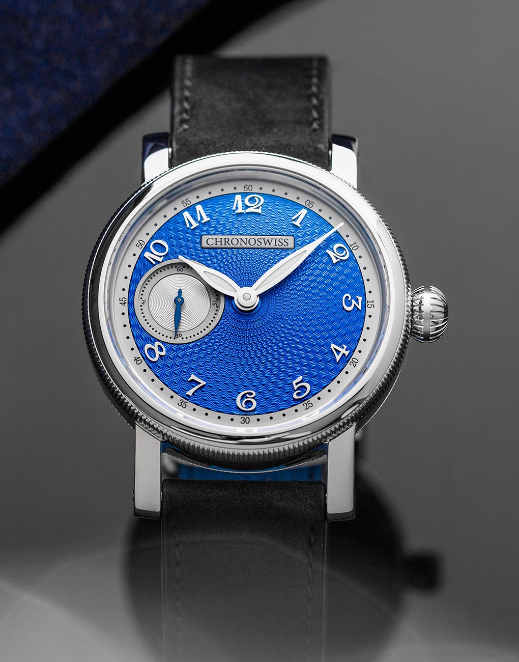 Chronoswiss Small Second Blue Orbit steel watches small seconds sub-dial Watches and Wonders 2025 Chronoswiss Q-Repeater Blue Note