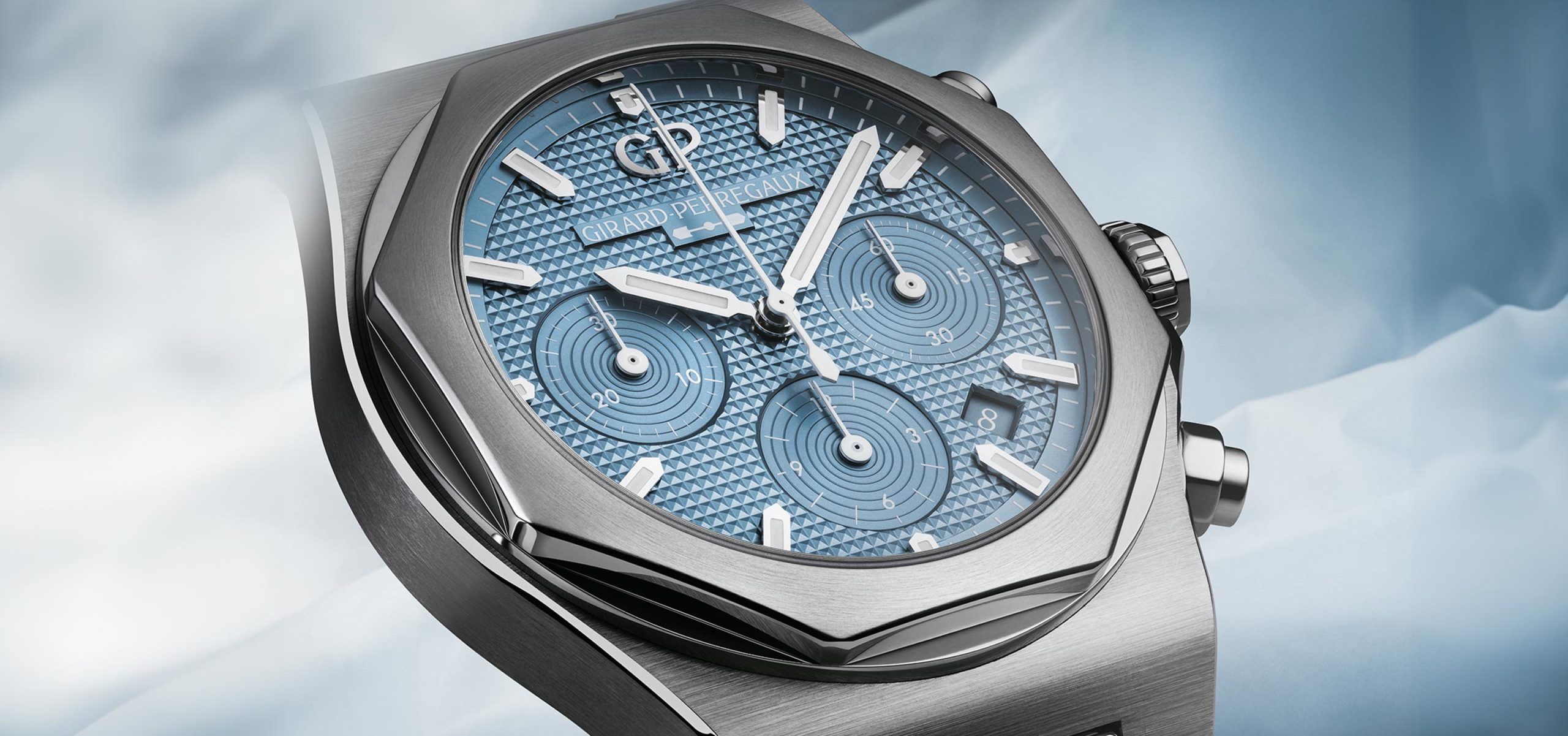 Strong As Steel, Cool As Ice: Presenting The Girard-Perregaux Laureato Chronograph Ice Blue