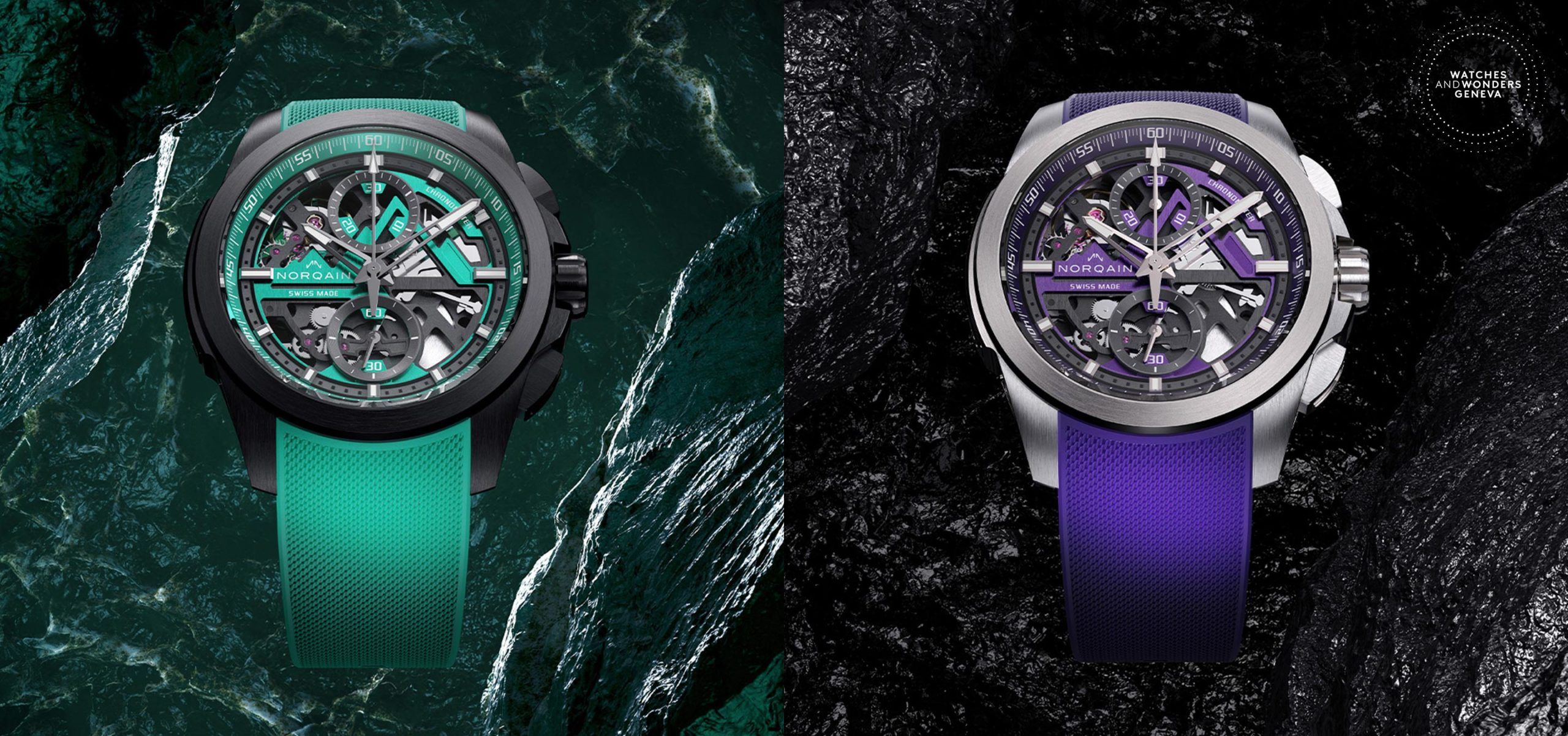 Norqain Add Two New Colours To Their Independence Skeleton Chrono 42mm Series