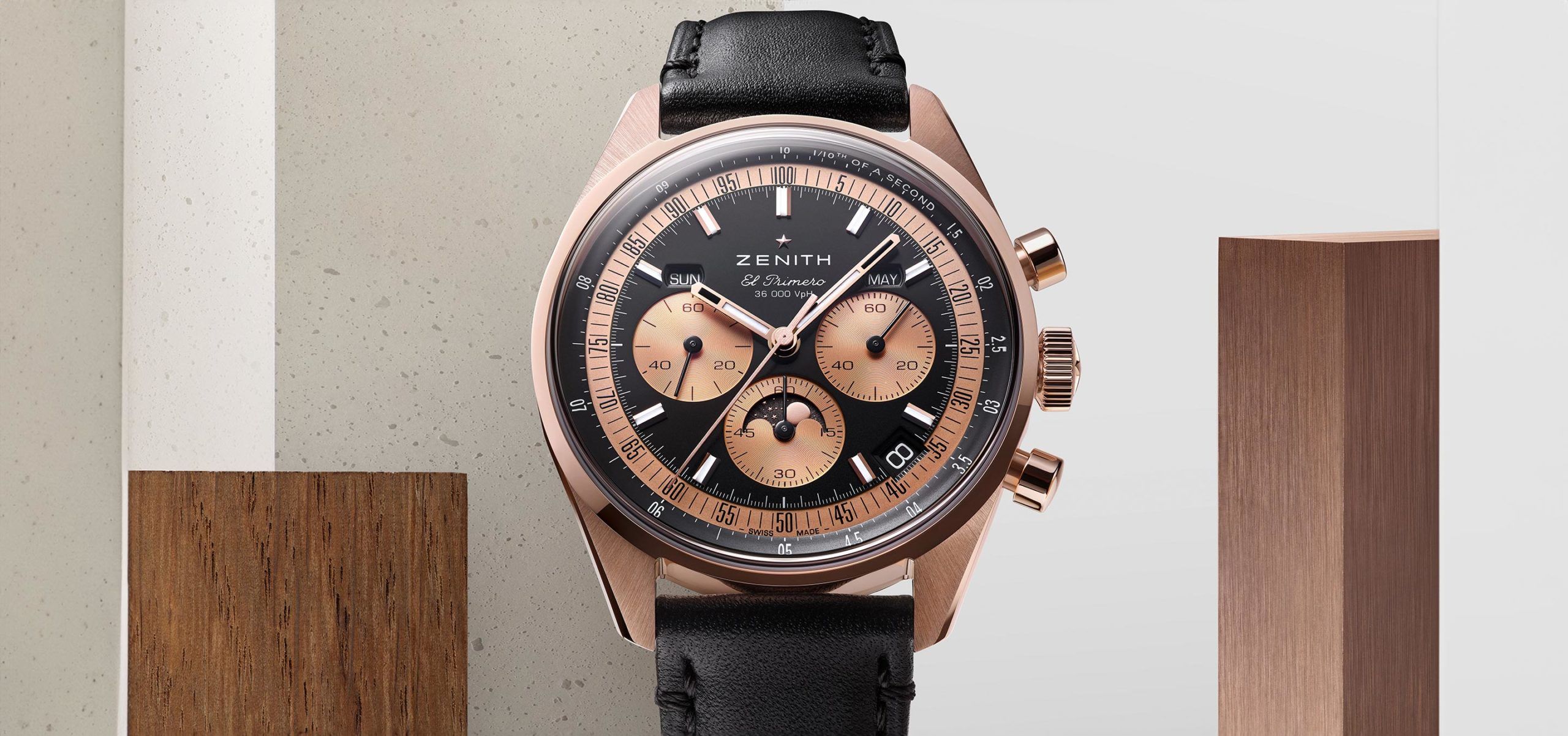 All That Glitters Against Black: Zenith Introduce The Chronomaster Original Triple Calendar In Rose Gold And Black