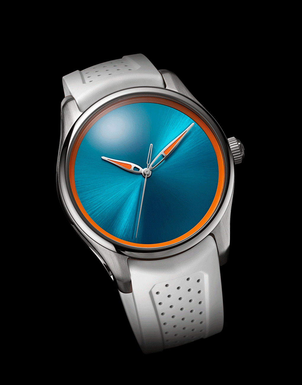Fiery Orange And Cooling Turquoise In The H. Moser Pioneer Spiced Aqua