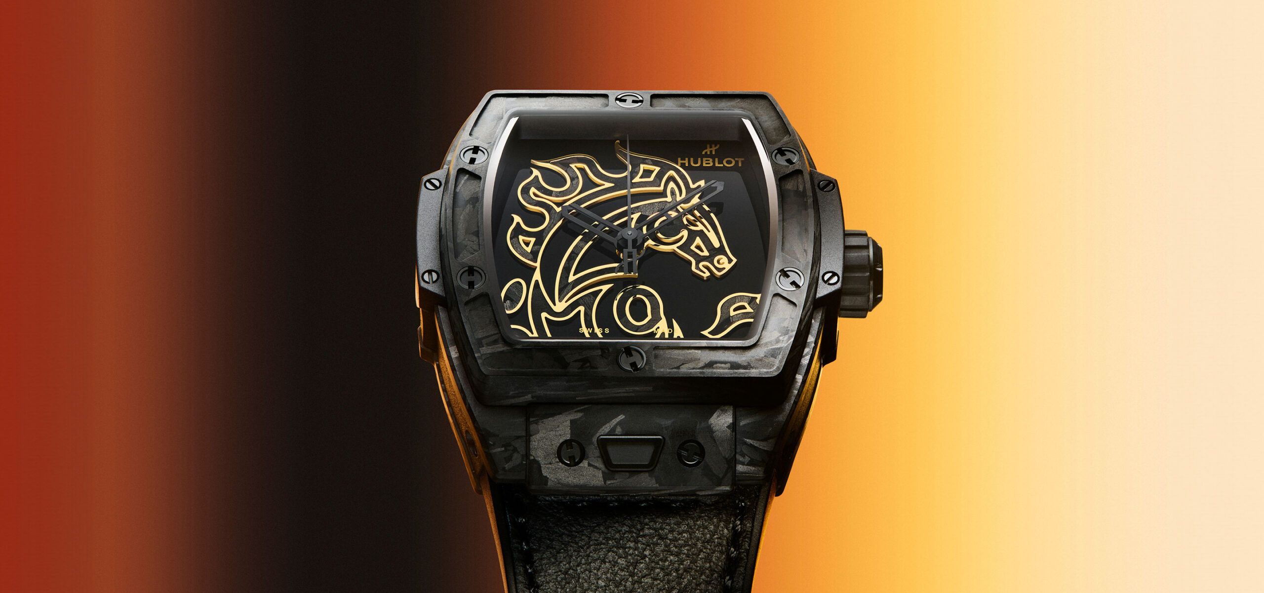 Modern Technology And An Ancient Art Form Depict Motion On The Dial Of Hublot’s Spirit Of Big Bang Year Of The Horse Frosted Carbon