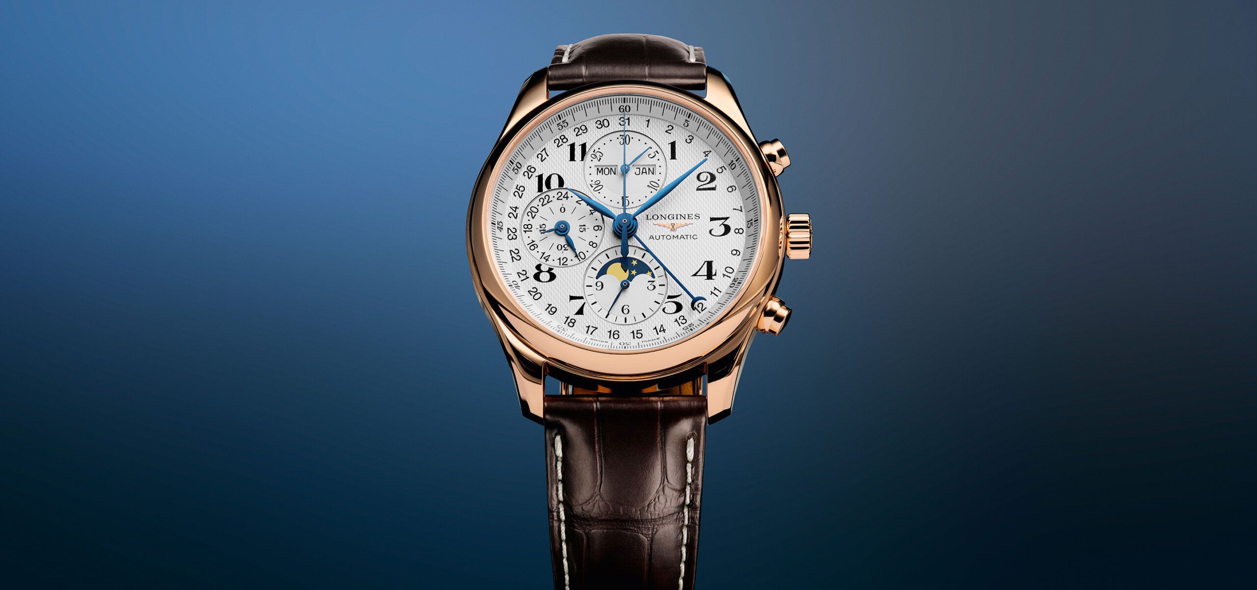 Decidedly Timeless: The Longines Master Collection Chronograph Moonphase Rose Gold